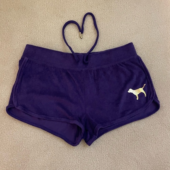 VS PINK y2k bling shine velour short shorts-small NWT(defect) - Picture 2 of 6